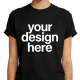 Black Rolled Sleeve T-Shirt