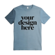 Sky Blue Contrast Sleeve Casual T-Shirt