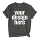 Dark Grey Acid Wash Rolled Sleeve T-Shirt (Knot Detail)
