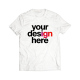 White Soft Stretch Custom Graphic T-Shirt