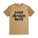 Tan Beige Contrast Sleeve T-Shirt
