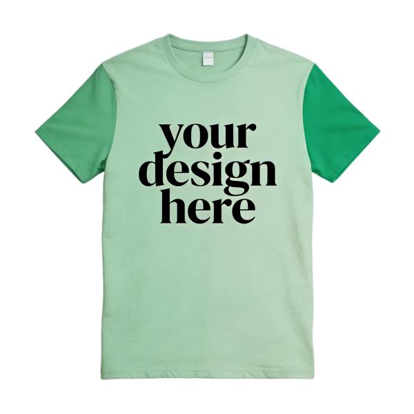 Mint Green Contrast Sleeve T-Shirt